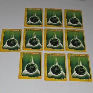 10 Pokemon Grass Energy 162/165 Expedition Base Set e-Reader 2002 Vintage Lot